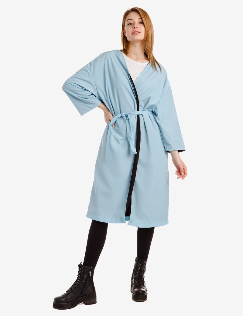 Пальто-кимоно длинное двустороннее